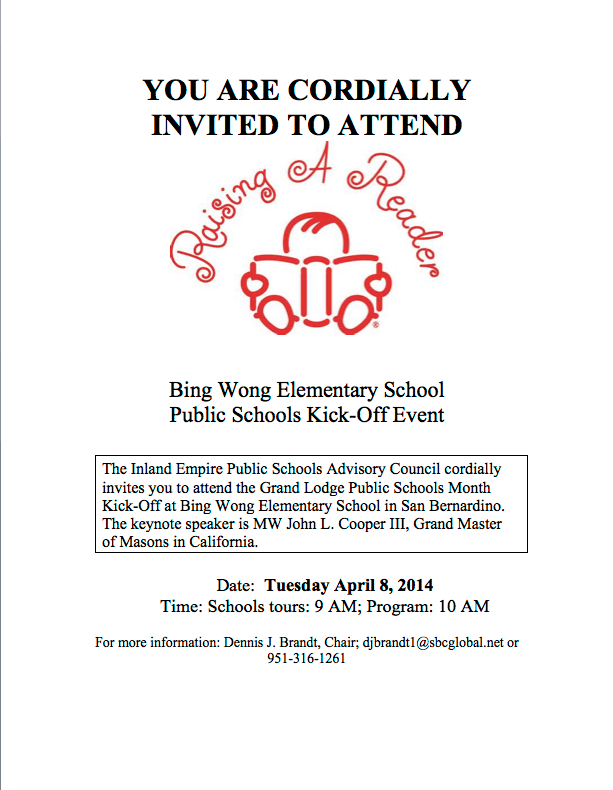 Bing Wong Elementary School Public Schools Kick-Off Event