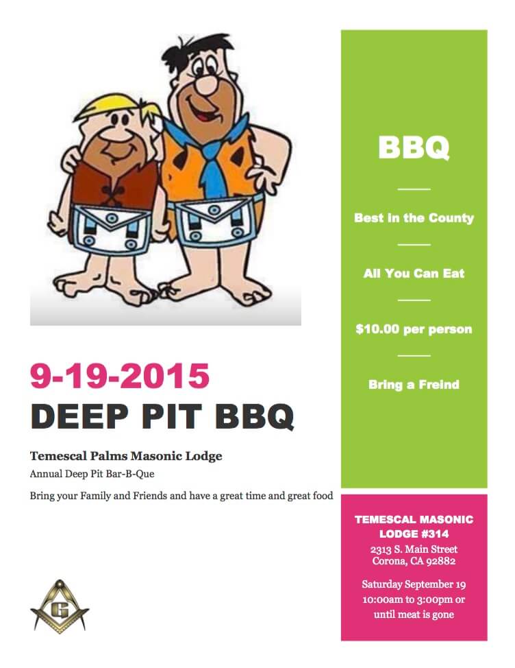 Temescal Palms Annual  Deep Pit BBQ September 19, 2015