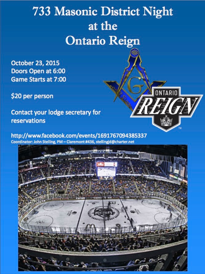 733 Masonic District Night at the Ontario Reign