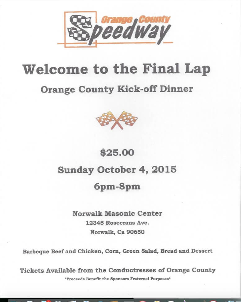 Welcome to the Final Lap – Sunday October 4
