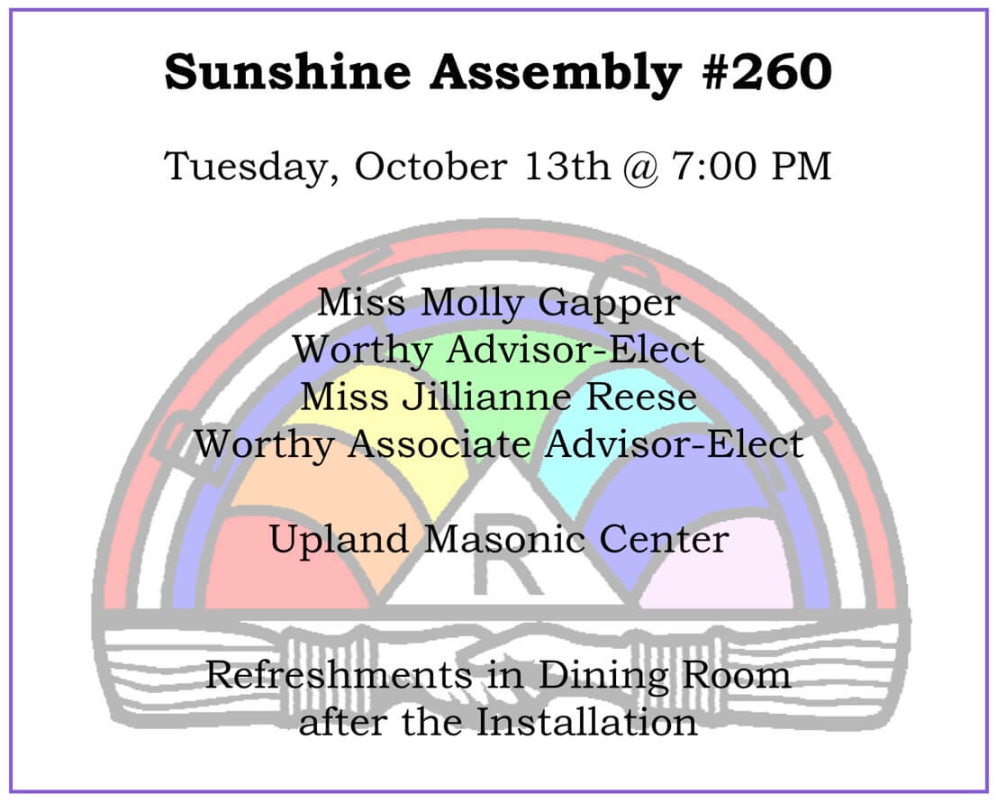 Sunshine Assembly – Rainbow for Girls Installation