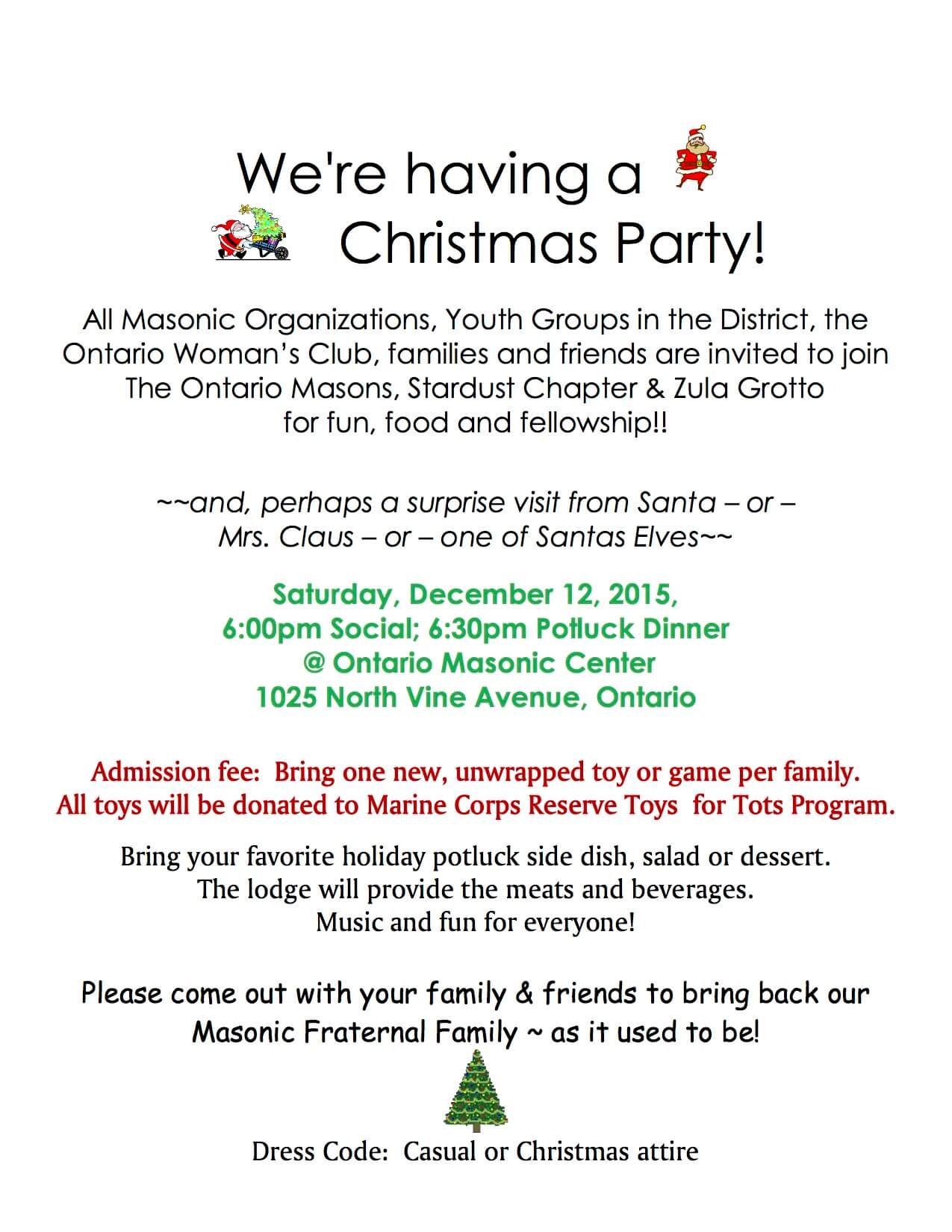 We’re having a Christmas Party
