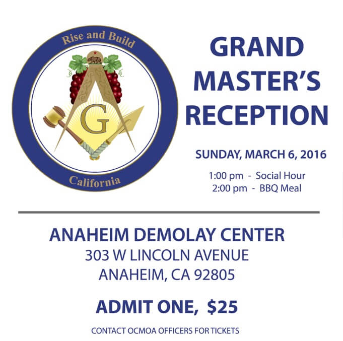 Grand Master’s Reception Anaheim DeMolay Center