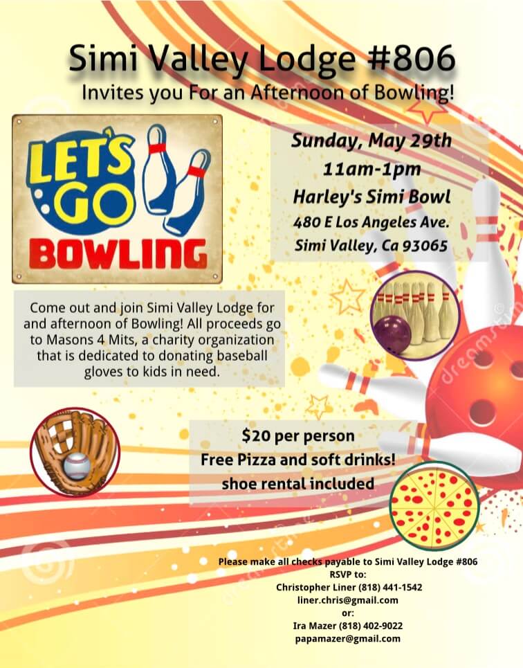 Let’s Go Bowling – Simi Valley Lodge # 806