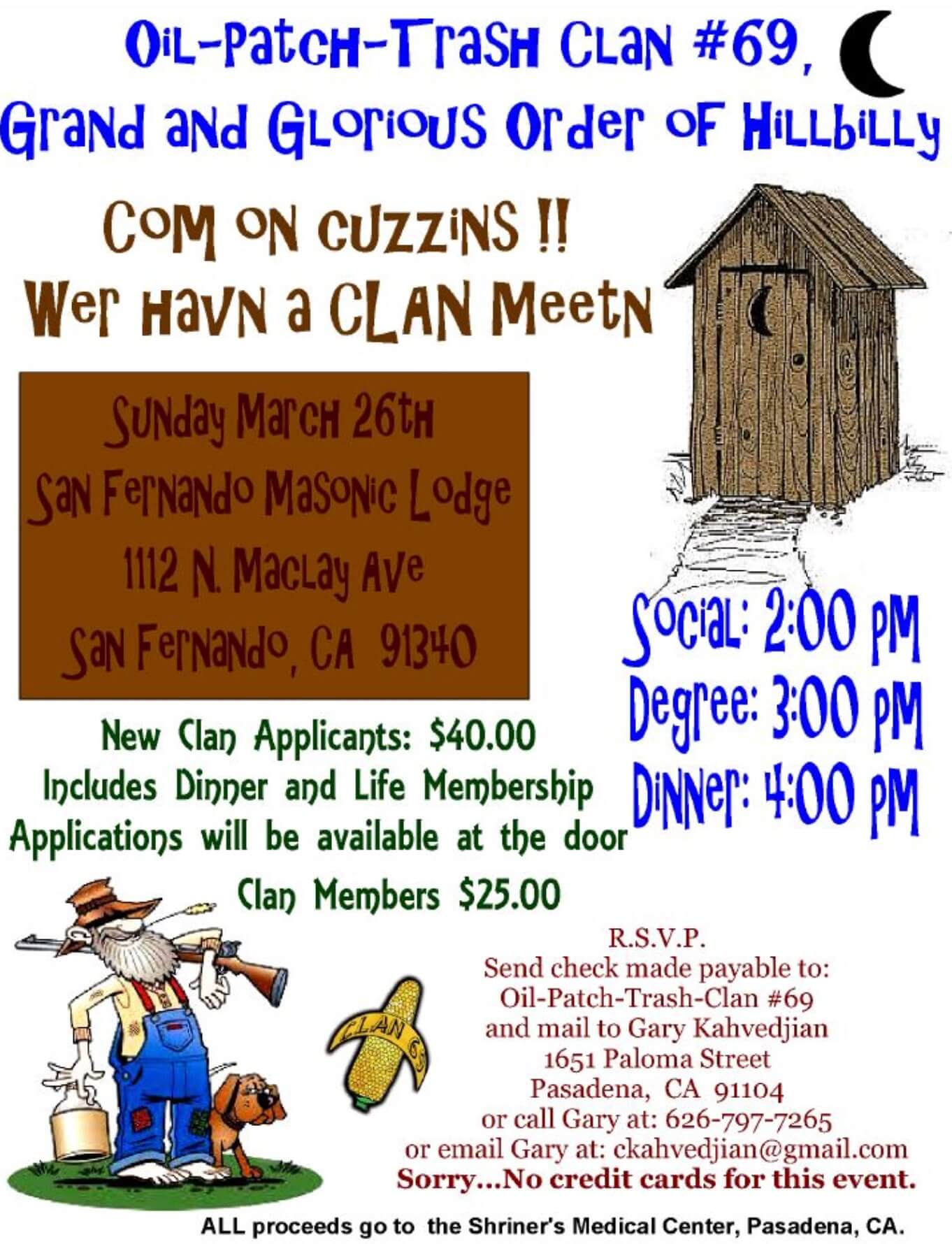 Hillbilly Degree at San Fernando Masonic Lodge
