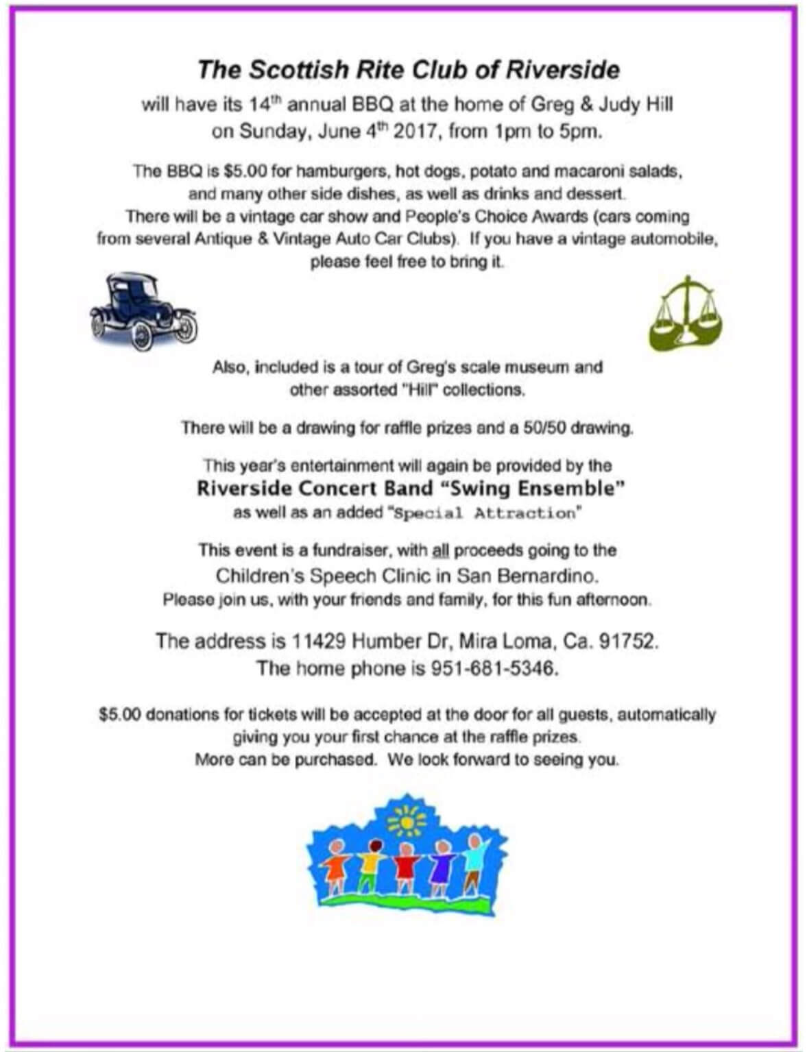 Riverside Scottish Rite Club Annual BBQ