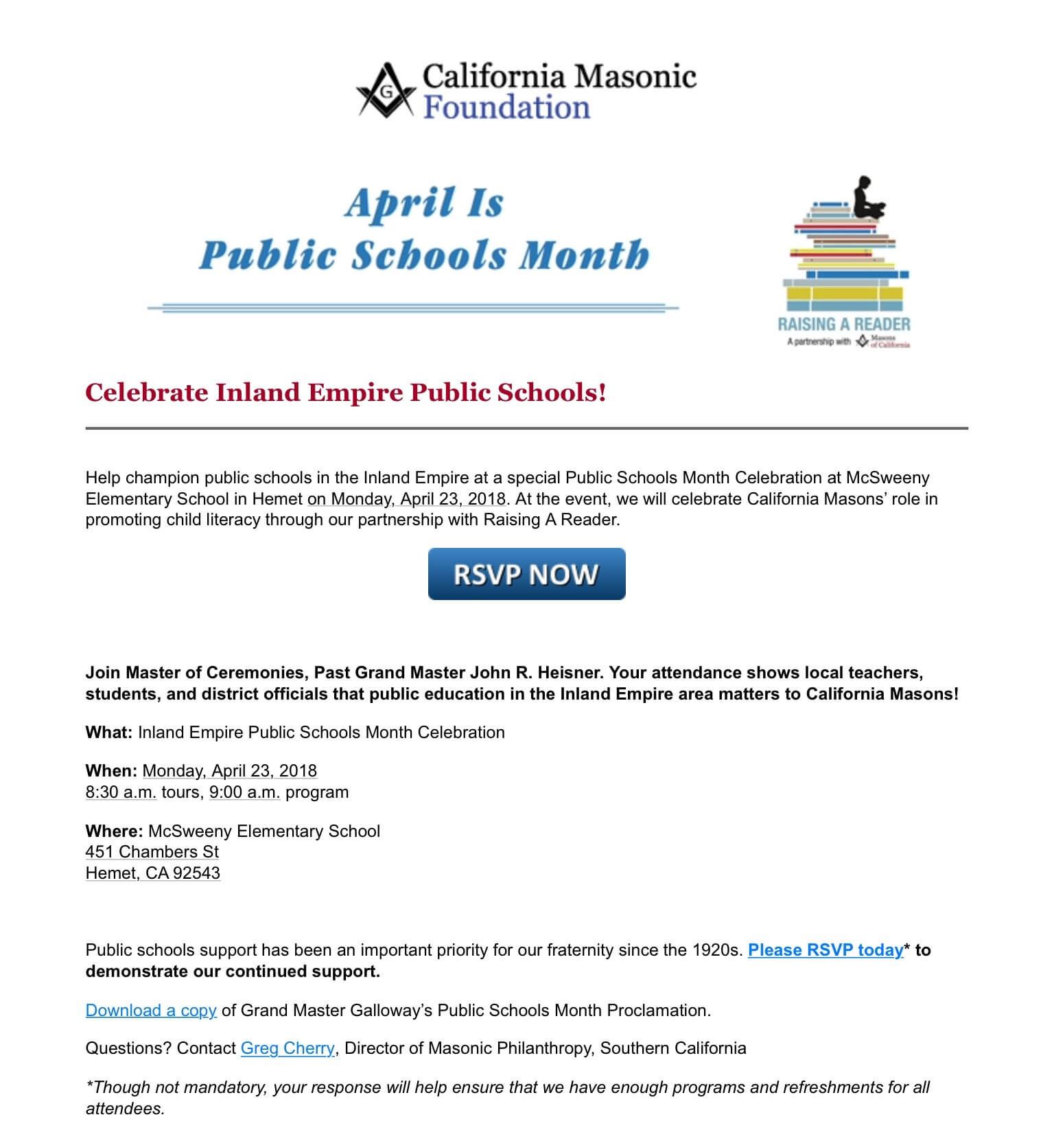 Inland Empire Public Schools Month Celebration