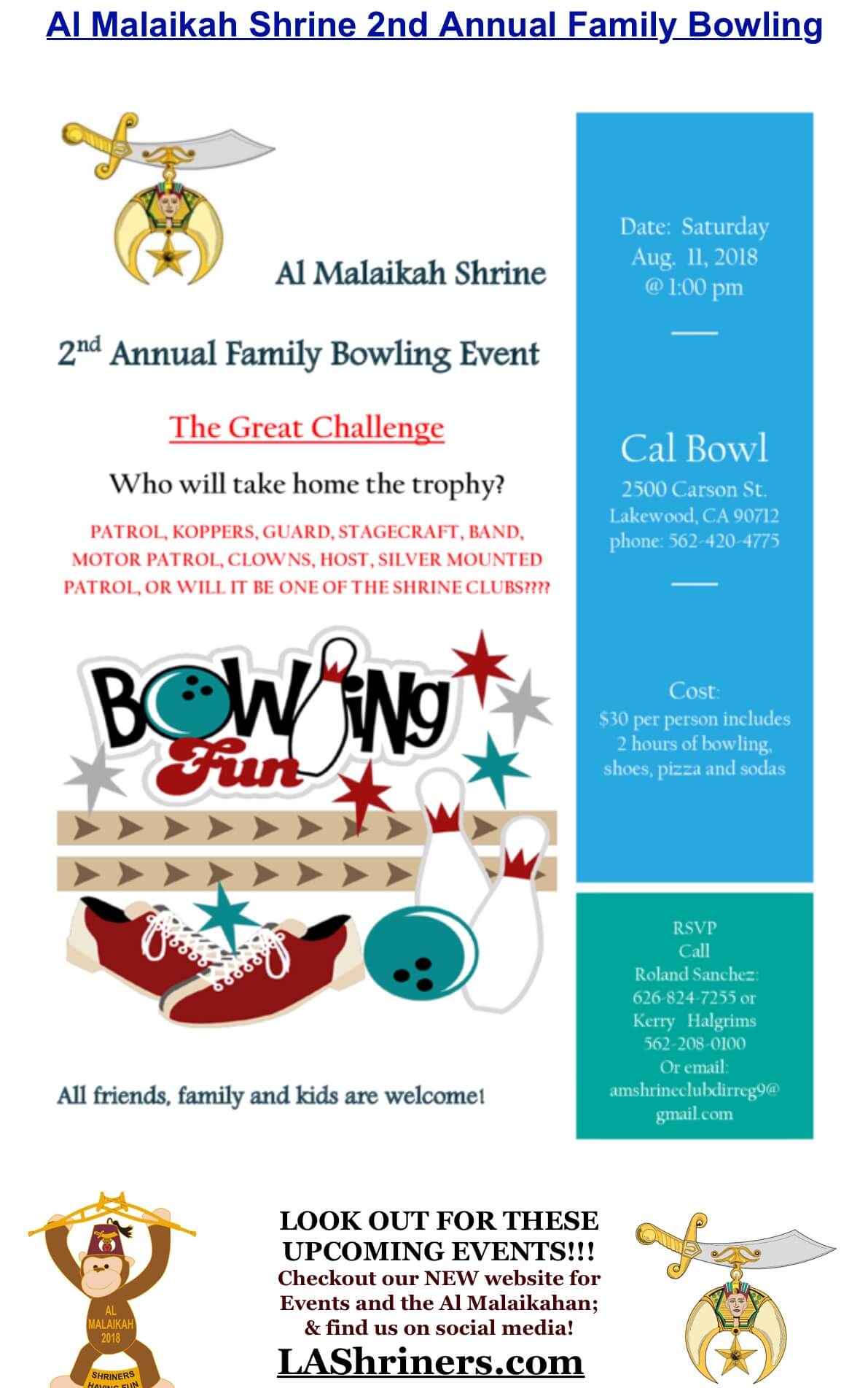 Al Malaikah Shrine Family Bowling