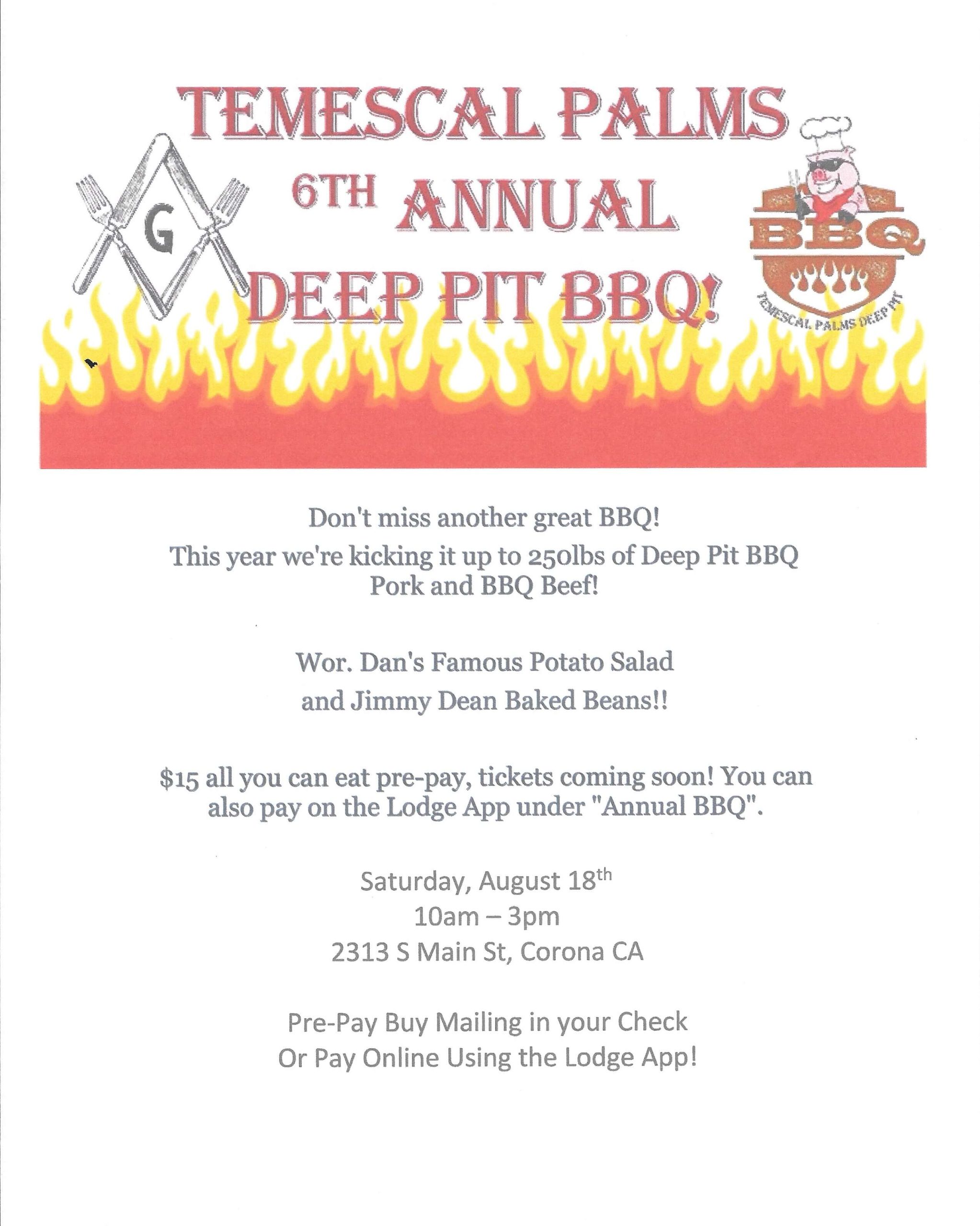 Temescal Palms BBQ August 23