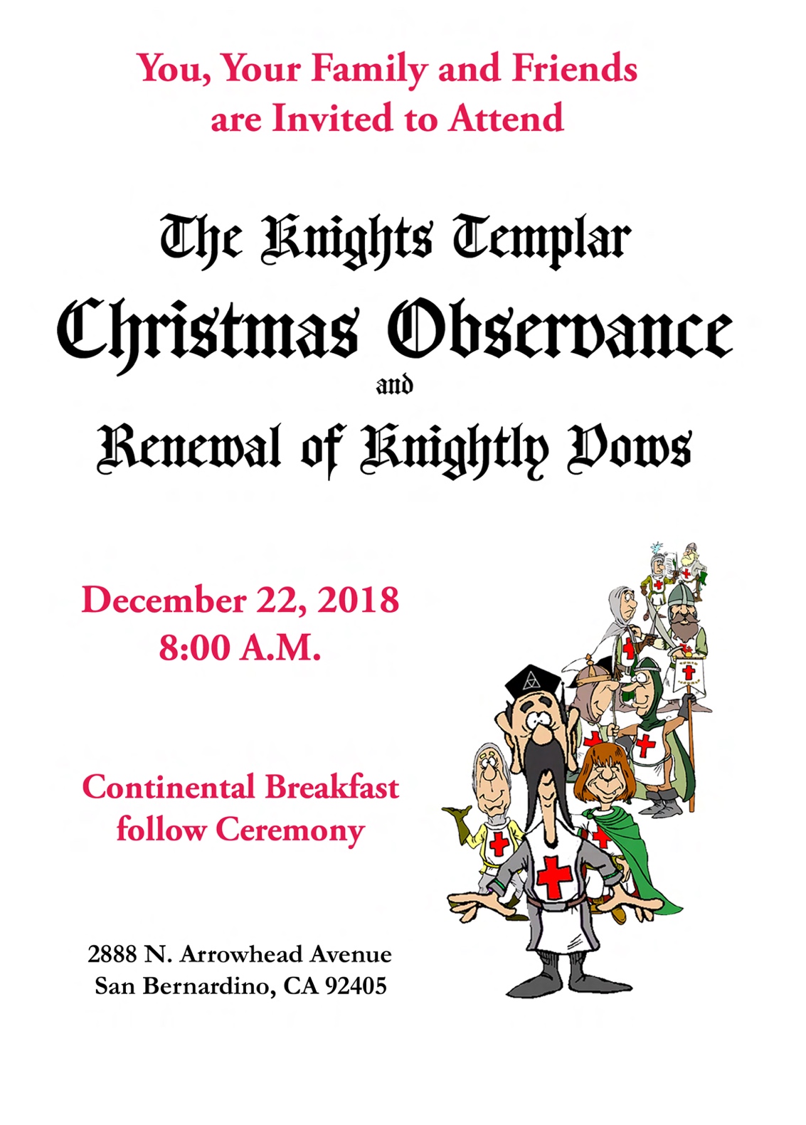 Knights Templar Christmas Observance