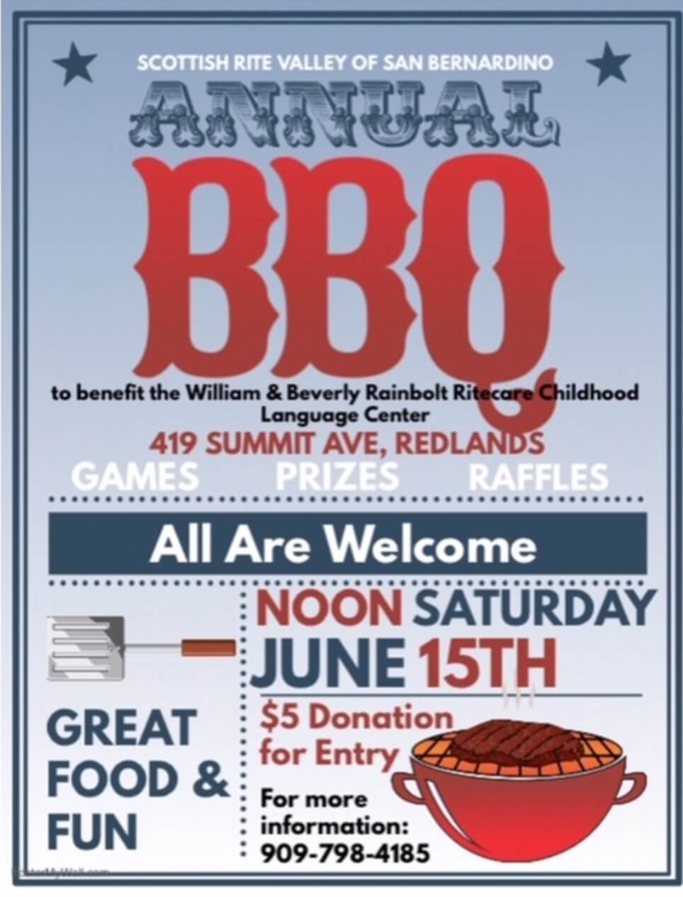 Scottish Rite Valley Of San Bernardino  Annual BBQ